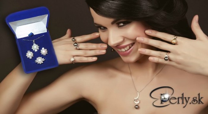 Originálna sada náušníc, prsteňa a prívesku z prav