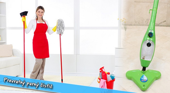 Parný čistič H2O 5 v 1. Vysoko výkonný a univerzálny mop.