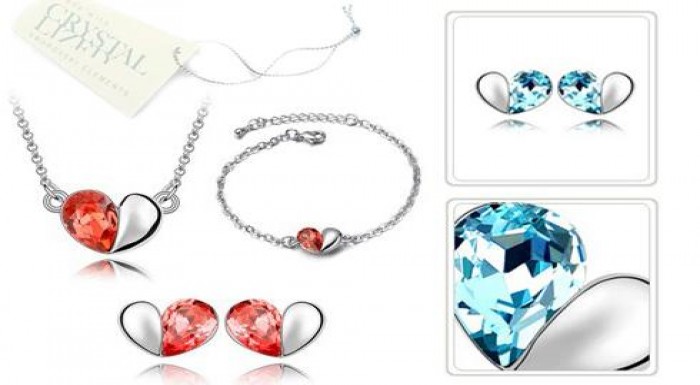 Svetová novinka- Súprava šperkov zdobená kryštálom