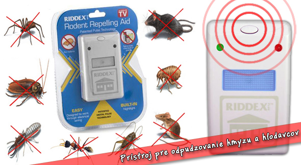 Prístroj na odplašenie nepríjemného hmyzu a hlodavcov.