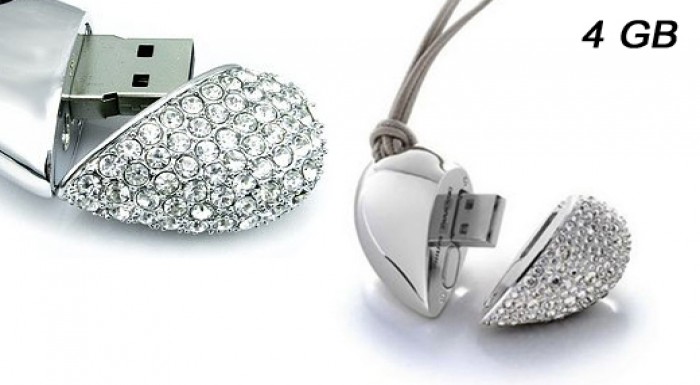 Šperkový usb kľúč /4GB/, výber zo štyroch druhov