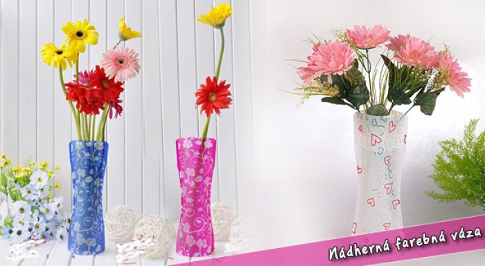 Farebná dekoračná váza.