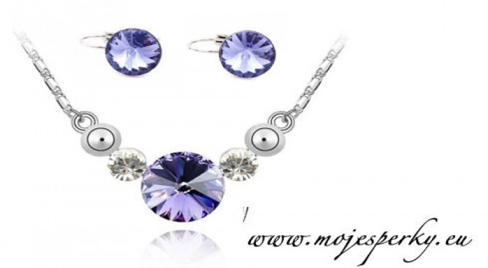 Set Crystal Dream s fialovými alebo ružovými kryšt