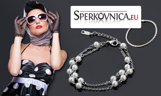 Módny rhodiovaný náramok za skvelú cenu