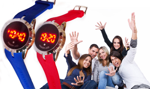 Štýlové LED dotykové hodinky