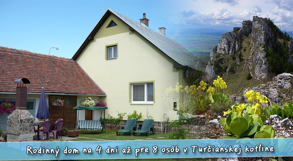 Ubytovanie v Turčianskych Tepliciach v útulnom domčeku v absolútnom súkromí. 