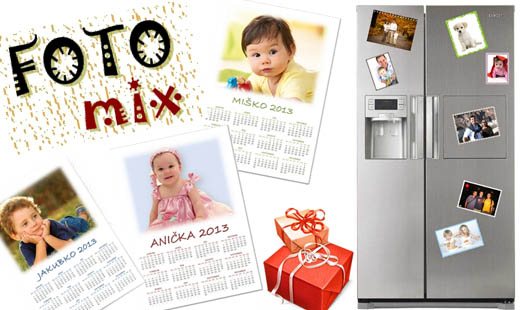 Sada 4x Fotomagnetka - kalendárik. Vhodný ako darč