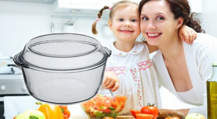 Praktický sklenený hrniec na pečenie 5,3l