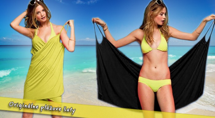 Plážové šaty v moderných letných farbách.