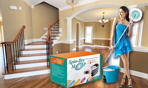 Rotačný mop Spin – Dry s 3 mopovými hlavicami len 