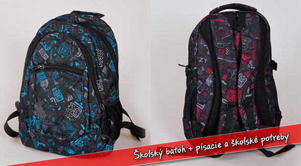 Školský batoh, písacie a školské potreby za výbornú cenu.