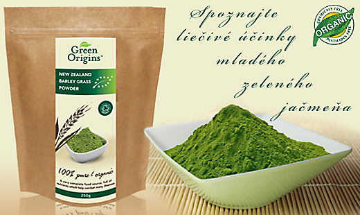 Zelený mladý jačmeň z Nového Zélandu - 100 % BIO