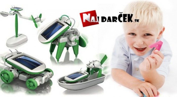 Unikátny solárny robot 6v1 stavebnica
