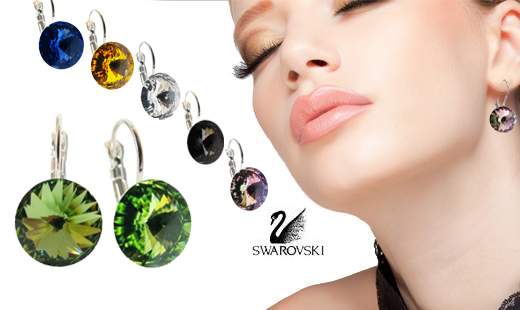 Náušnice Swarovski elements - RIVOLKY