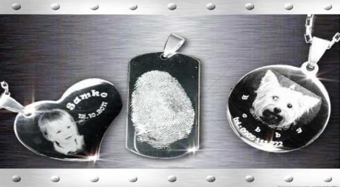 Prívesok z chirurgickej ocele s gravírovaním ľubov