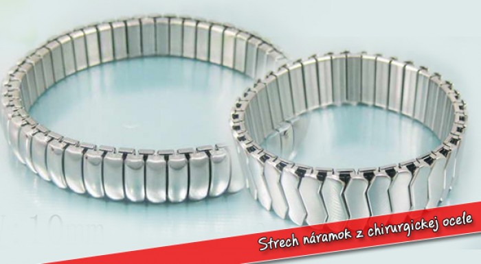 Krásny elegantný Strech náramok z chirurgickej ocele. 
