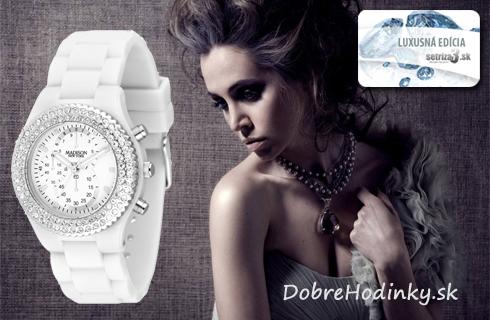 Krásne Madison New York hodinky so Swarovski krišt