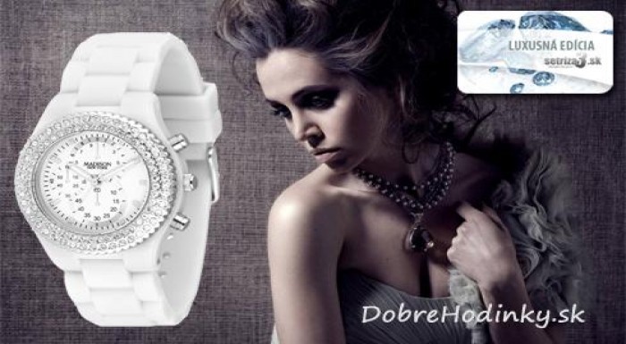 Krásne Madison New York hodinky so Swarovski krišt