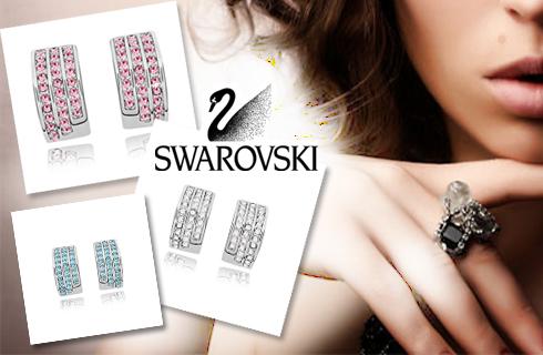 Krásne náušnice zdobené kryštálmi - Swarovski Elem