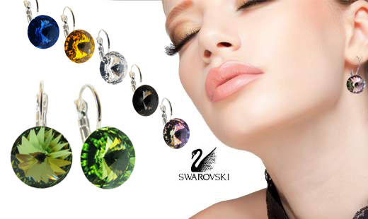 Náušnice Swarovski elements - RIVOLKY