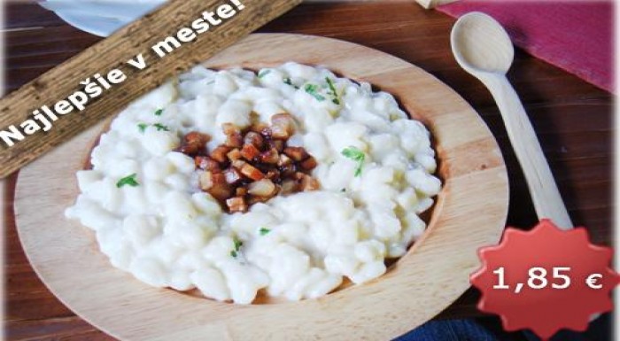 NAJLEPŠIE HALUŠKY V BANSKEJ BYSTRICI! 1,85€ za pra