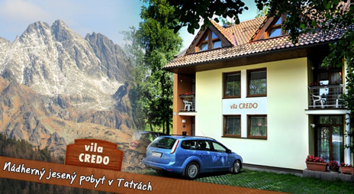 Jesenný relax na 4 alebo 5 dní v Tatrách. Ubytovanie vo Vila Credo v Dolnom Smokovci.