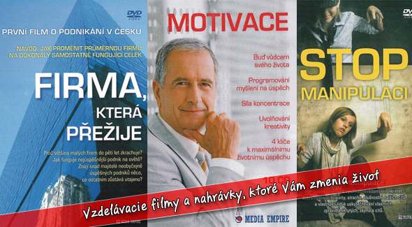 Rozvíjajte svoju osobnosť vzdelávacími filmami a nahrávkami! Firma, ktorá prežije, Motivácia alebo Stop manipulácii.