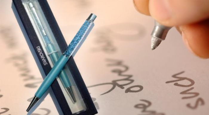 Dizajnové perá Swarovski Elements 2ks