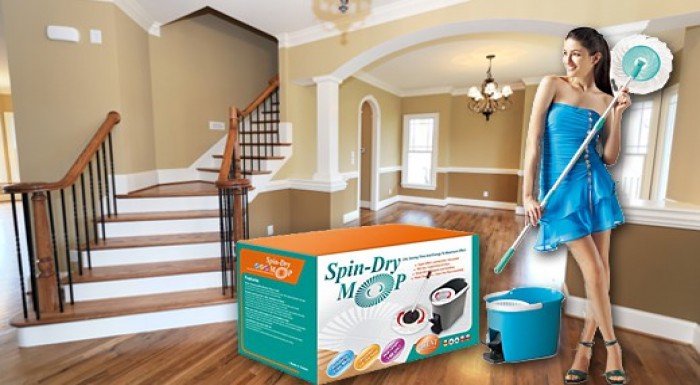 Rotačný mop Spin – Dry s 3 mopovými hlavicami