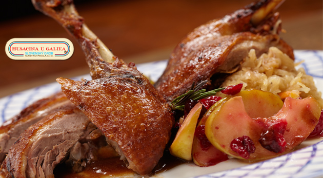 Husacie a kačacie hody v reštaurácii u Galika