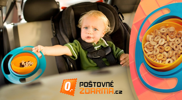 Neprevrátiteľná miska pre deti. Gyro Bowl - skvelá pomôcka pre detičky i mamičky.