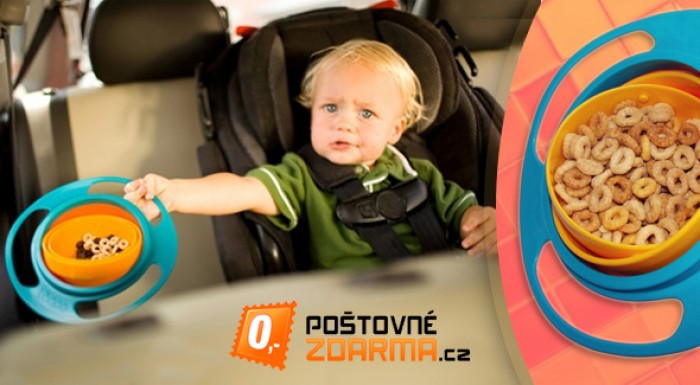 Neprevrátiteľná miska pre deti. Gyro Bowl - skvelá pomôcka pre detičky i mamičky.