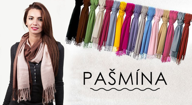 Úžasná kašmírová šatka - pašmína v 36 farbách
