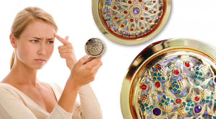 Dámske kozmetické zrkadielka