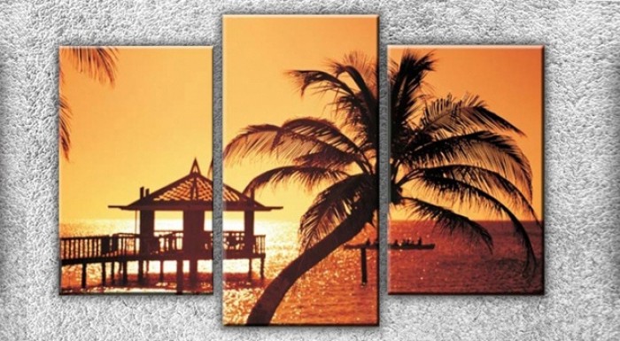 Trojdielny 3D obraz na stenu