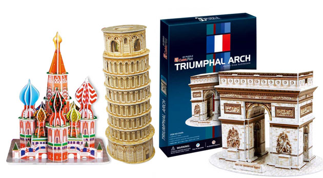 Slávne stavby ako 3D puzzle