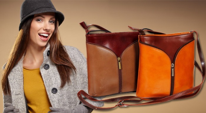 Dámske štýlové kožené kabelky