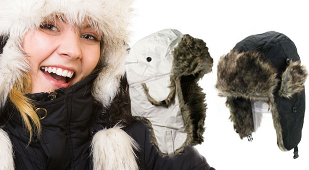 Teplá a štýlová čiapka s eko kožušinou