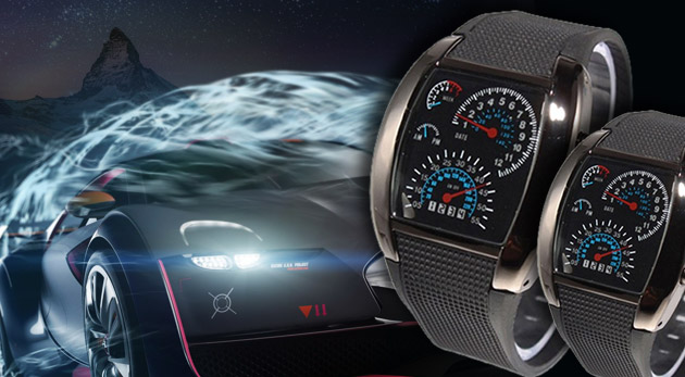 Futuristické binárne LED hodinky