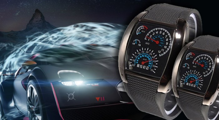 Futuristické binárne LED hodinky