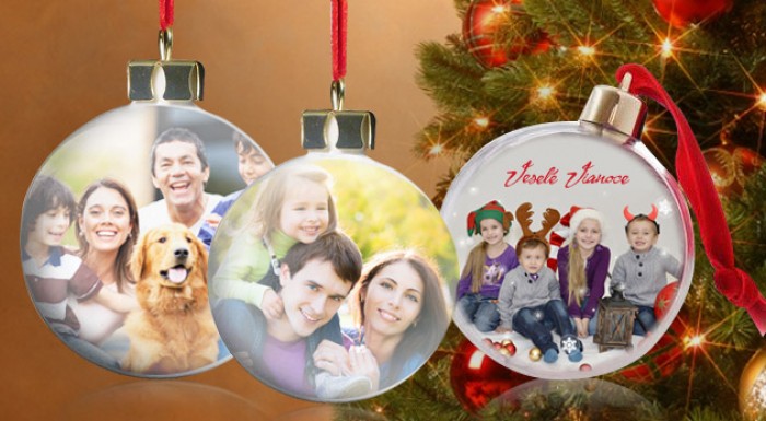 Vianočné gule s vlastnou fotografiou