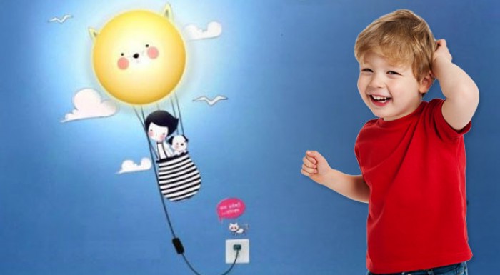 3D nástenné lampy pre deti