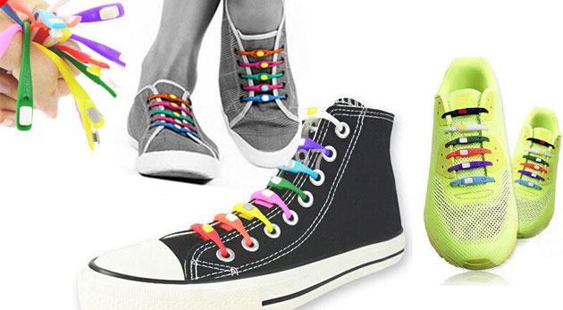 Farebné šnúrky do topánok.  Akcia 4+1 zadarmo!