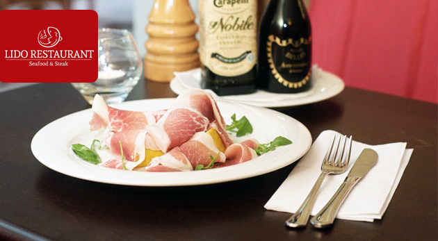 Menu pre dvoch vo Fish Lido reštaurácii