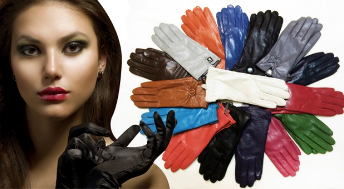 Dámske rukavice z kože