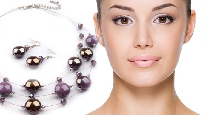 Metalízová sada šperkov - náhrdelník a náramok