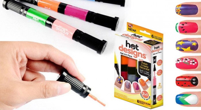 Zdobiace perá na nechty v 6-tich farbách