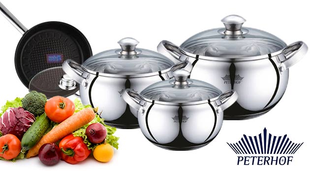 Súpravy hrncov Peterhof z nehrdzavejúcej ocele