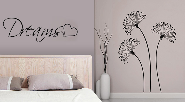 Dekoračné veľkoformátové nálepky na stenu