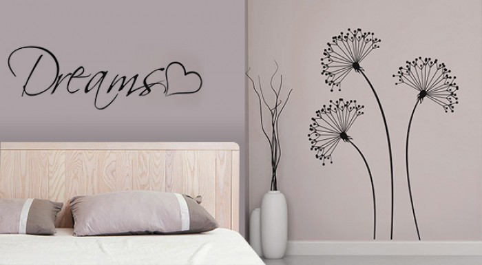 Dekoračné veľkoformátové nálepky na stenu